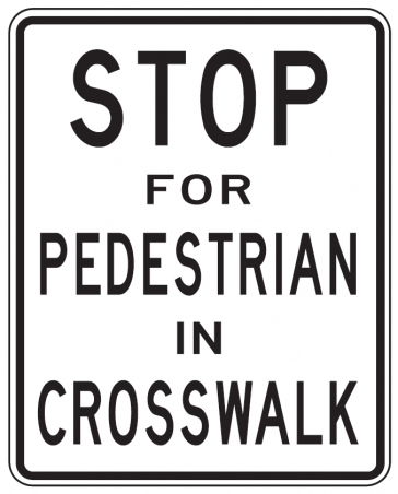 Stop for Pedestrian in Crosswalk